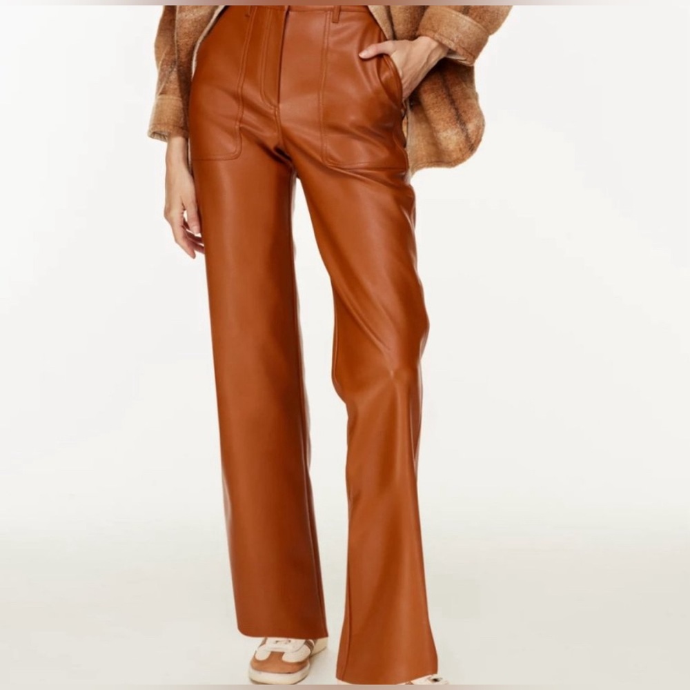 Wilfred Free Lucy Pants Black High Waisted
Vegan Leather Straight Leg Size 0 - Picture 12 of 12